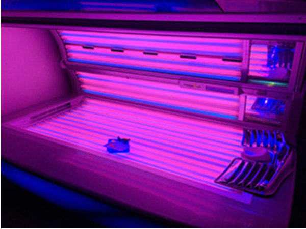 Banc aux lampes au collagène